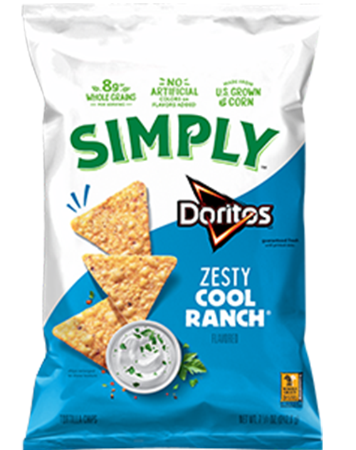 Simply Doritos® zesty cool ranch®